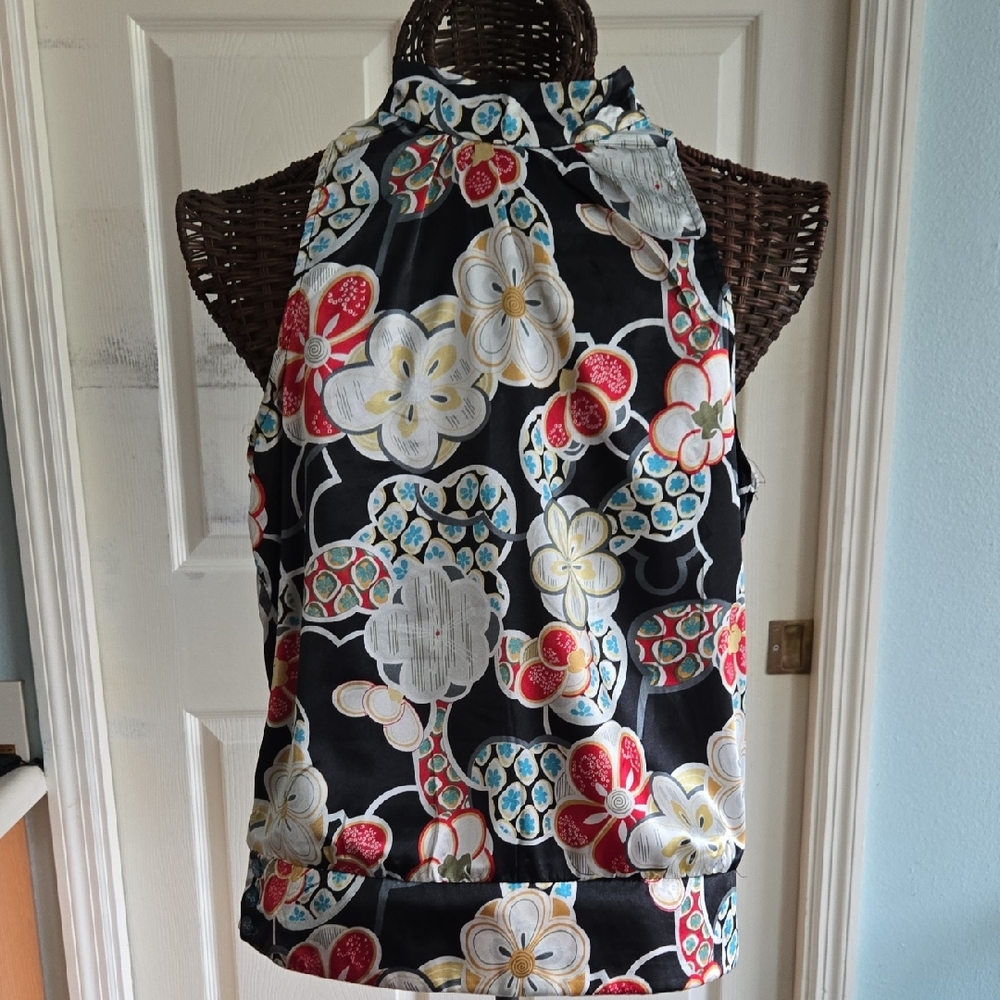 Lipstick Boutique Floral Halter Top - Black and Multicolor